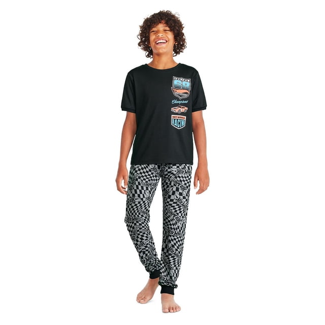 Hot Wheels Boys' Two Piece Pajama Set