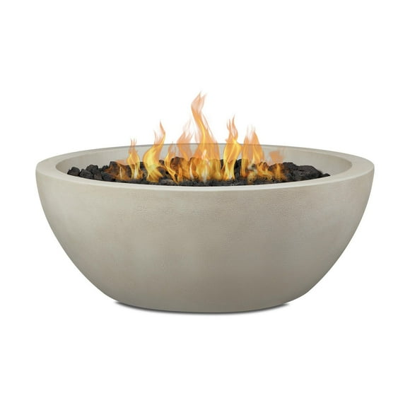 Real Flame Eldora 38" Round Propane Fire Pit in Cloudy Gray