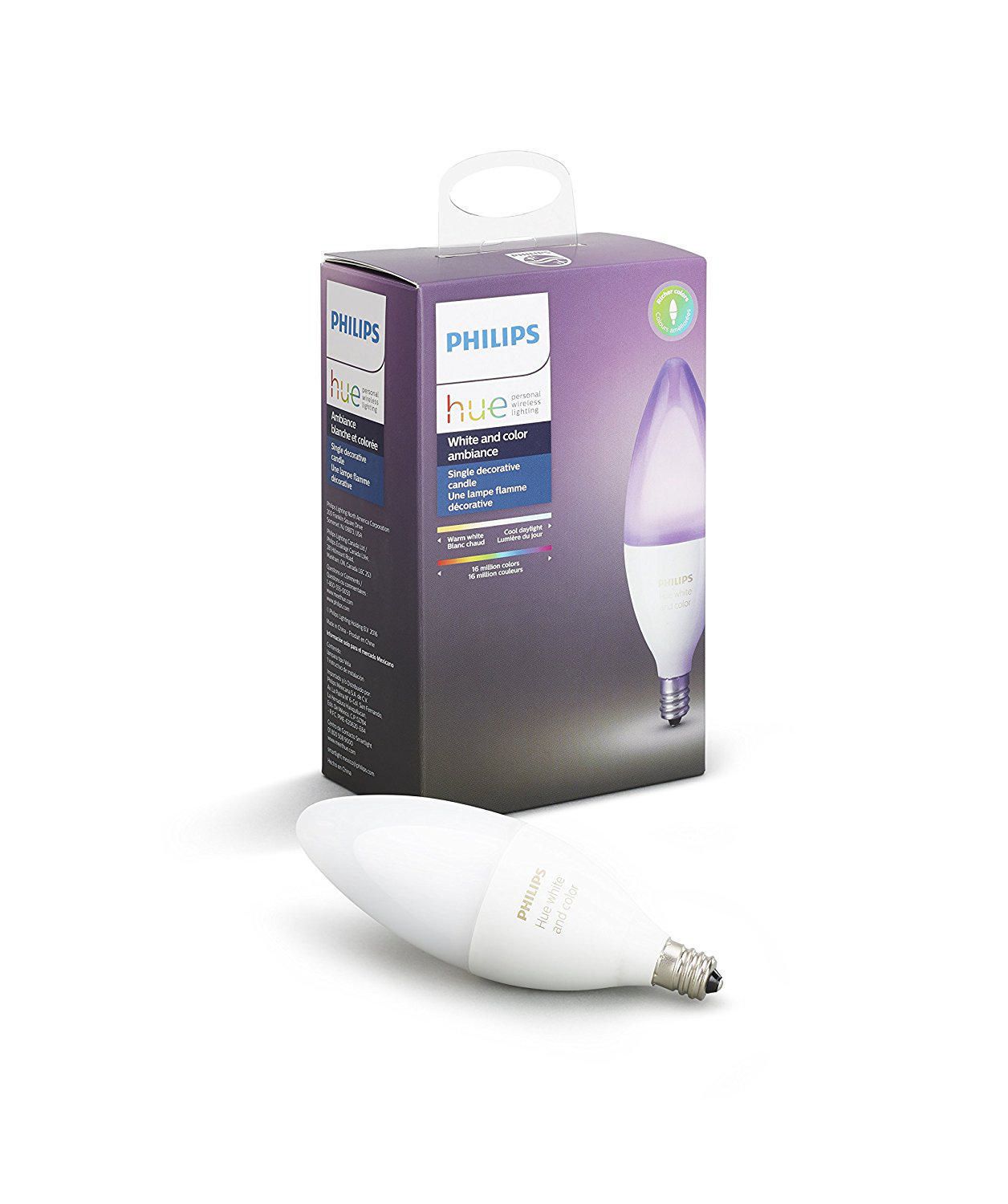 PHILIPS Hue 40W Equivalent White And Color Ambiance E12 Candelabra LED