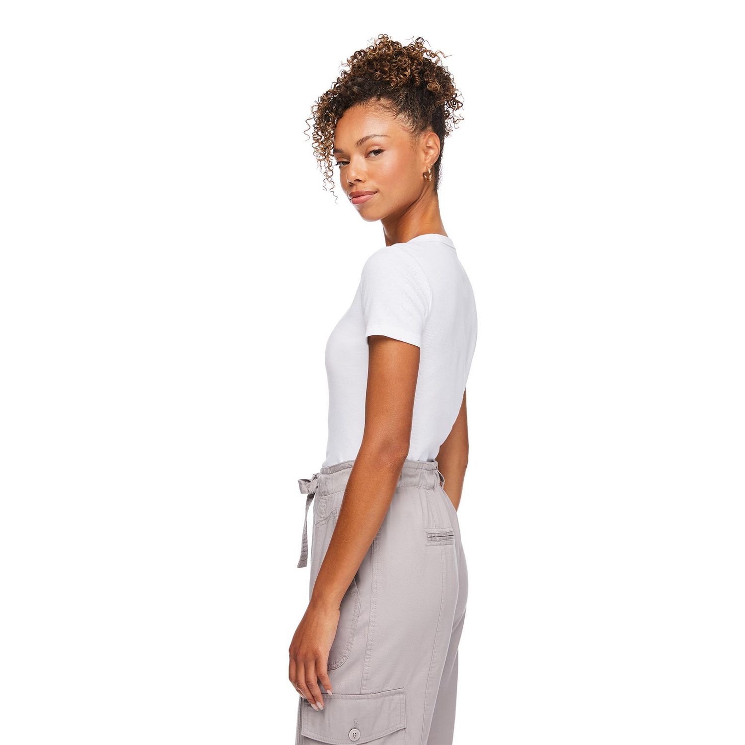T-shirt côtelé George pour femmes