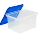 Storex Boîte de classement avec couverture, clair/bleu, lot de 4 – image 2 sur 3