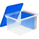 Storex Boîte de classement avec couverture, clair/bleu, lot de 4 – image 3 sur 3