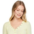 thumbnail image 4 of T-shirt avec manches longues et col henley No Boundaries pour femmes, 4 of 6