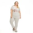 thumbnail image 1 of George Plus Women's Hacci Jersey Tee and Jogger 2-Piece Set, 1 of 6
