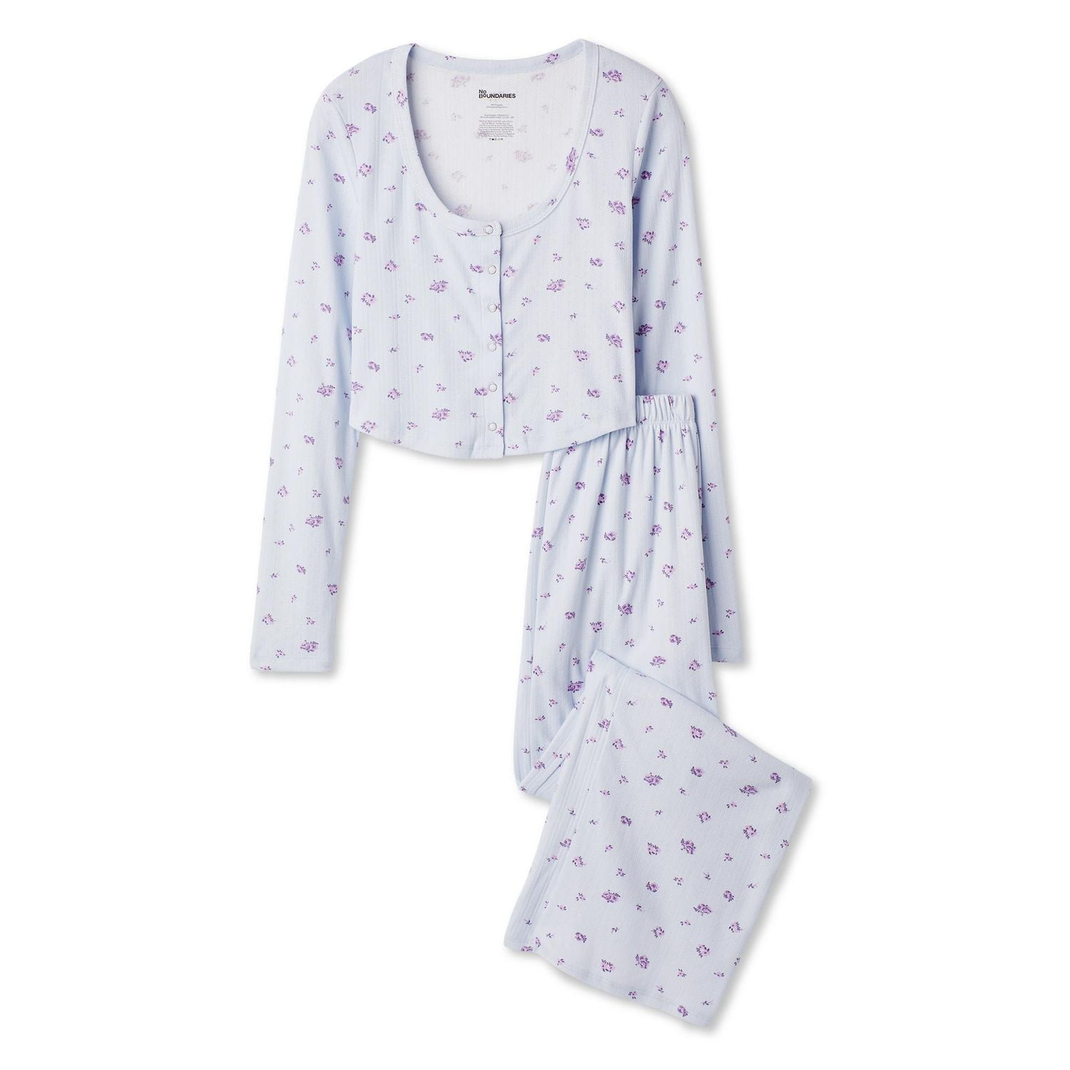 No Boundaries Women's Two Piece Pajama Set