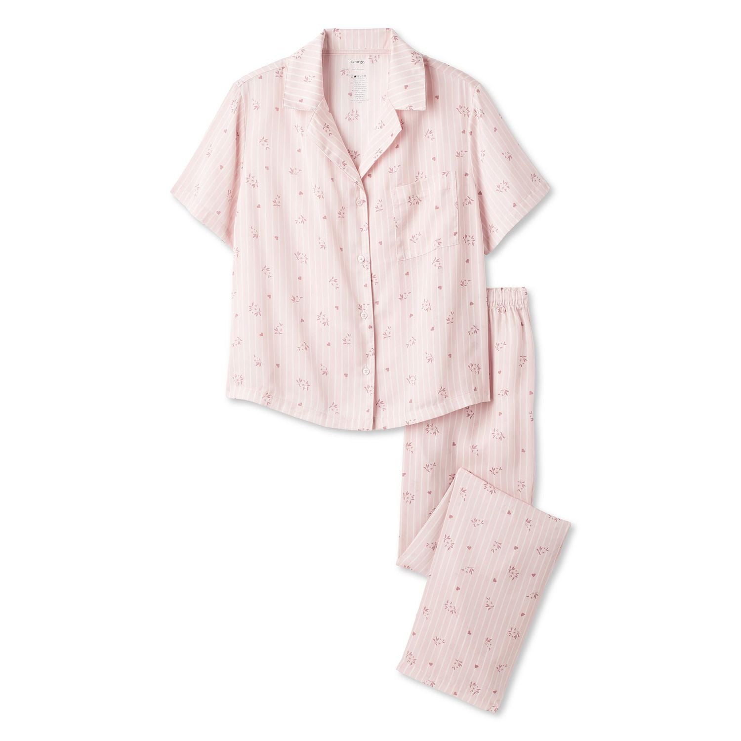 Pyjama 2 pièces en satin George pour femmes
