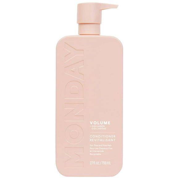 MONDAY Haircare VOLUME Conditioner with Hydrolyzed Collagen, Coconut Oil, Shea Butter & Macadamia Oil for Thin, Fine & Flat Hair 798 mL, 798 mL