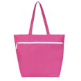 thumbnail image 1 of Time And Tru Top Zip Front Pocket Beach Bag Tote - Solid, 1 of 5