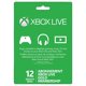 Carte d’abonnement Or de 12 mois à Xbox LIVE – image 1 sur 1