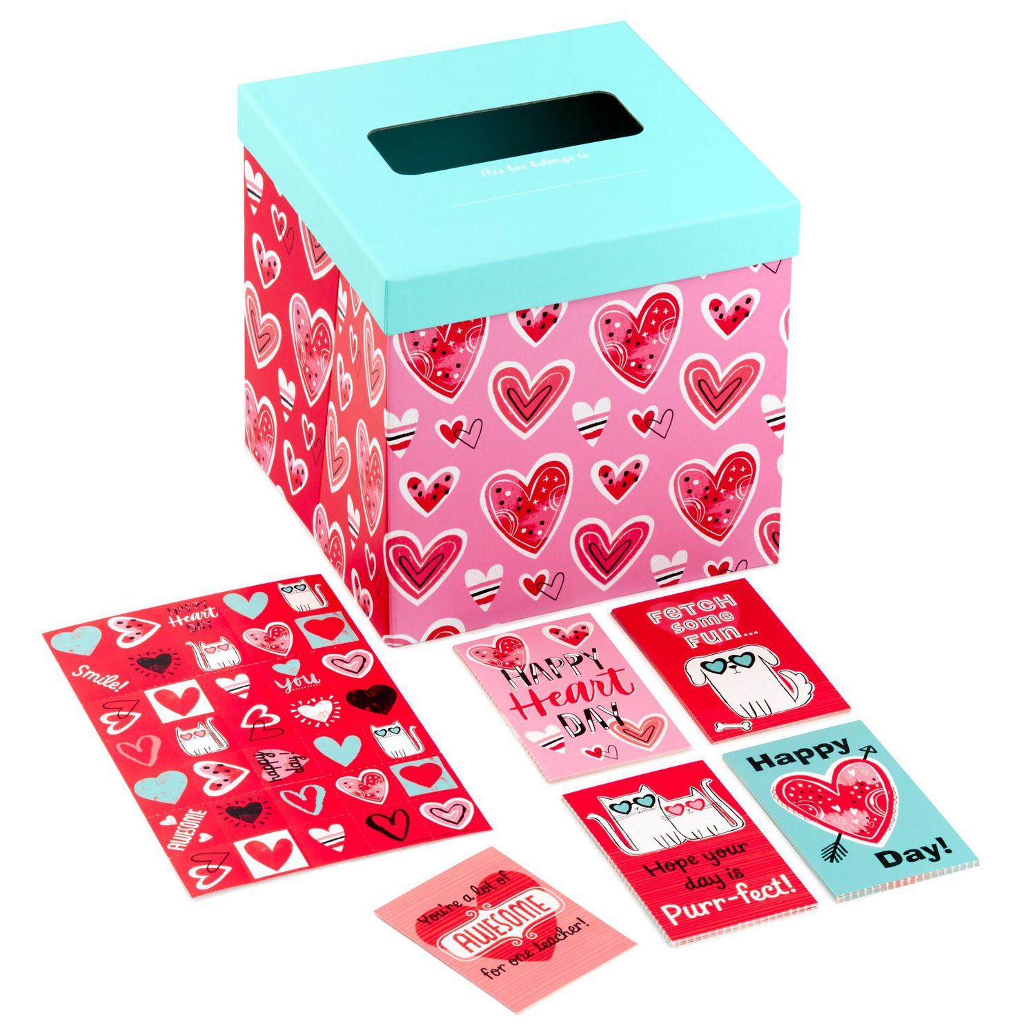 Hallmark Valentines Day Cards for Kids and Mailbox for