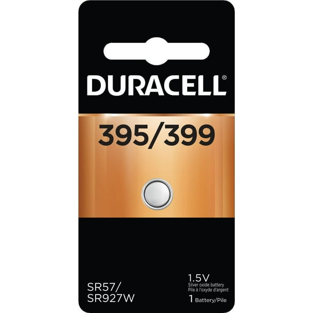 Pile 395/399 à l'oxyde d'argent d'1,5 V pour montres/appareils électroniques de Duracell, Paquet de 1