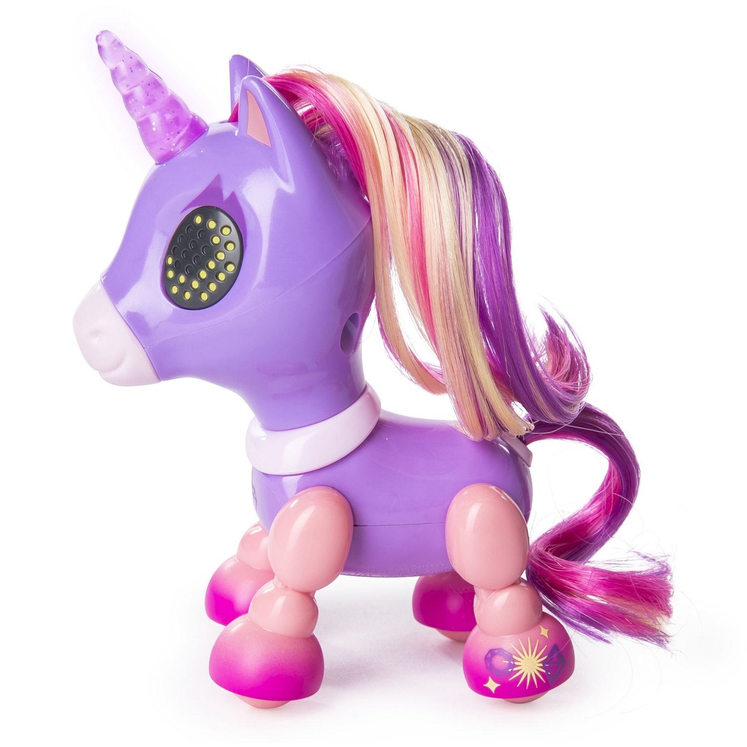 Zooner Zupps Tiny Light-Up Horn Unicorns Figure Crystal 4 Free Shipping 
