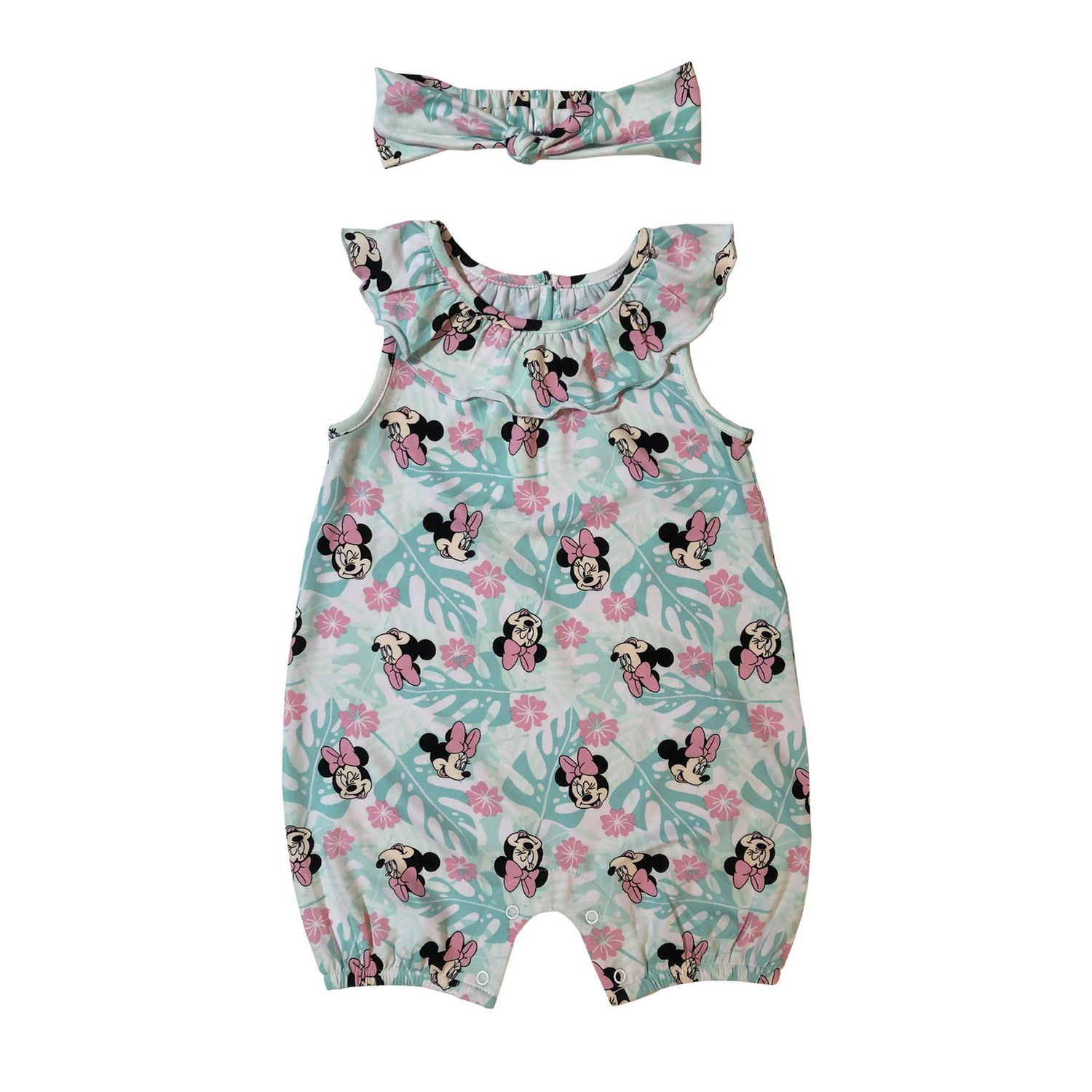 Disney Girls Minnie Mouse romper with headband