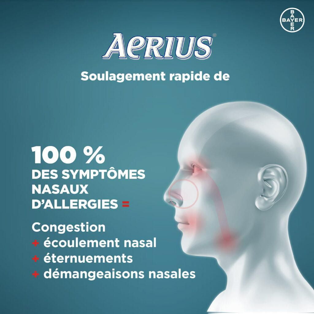 AERIUS Allergy Medicine, Fast Relief, 24-Hour, Non-Drowsy, 15 Symptoms