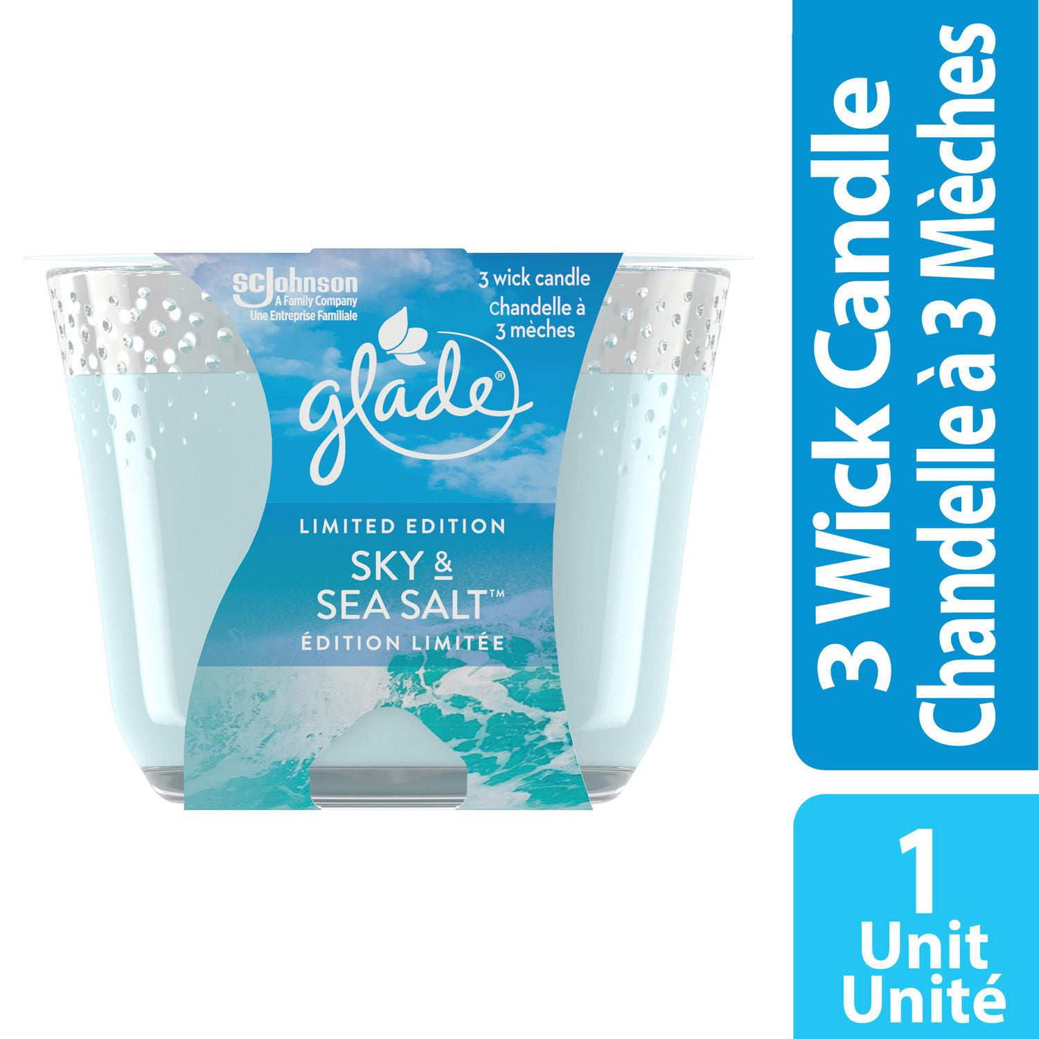 Glade Air Freshener Triple Wick Candle - Sky & Sea Salt | Walmart Canada