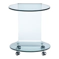 thumbnail image 3 of Zuo Modern One Piece Mission Clear Glass Side Table, 3 of 4