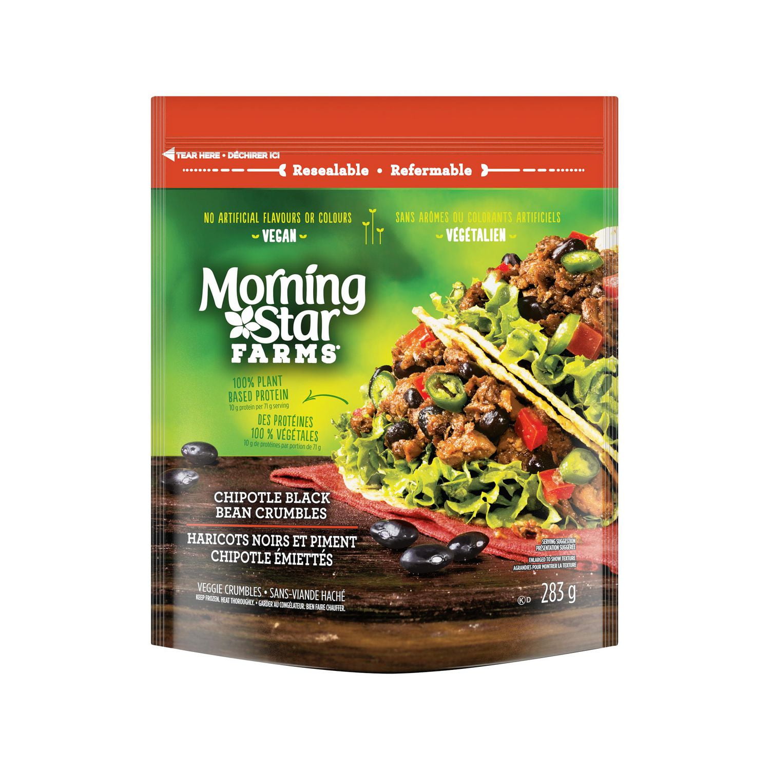 Morningstar Farms Chipotle Black Bean Crumbles, 283g Walmart Canada