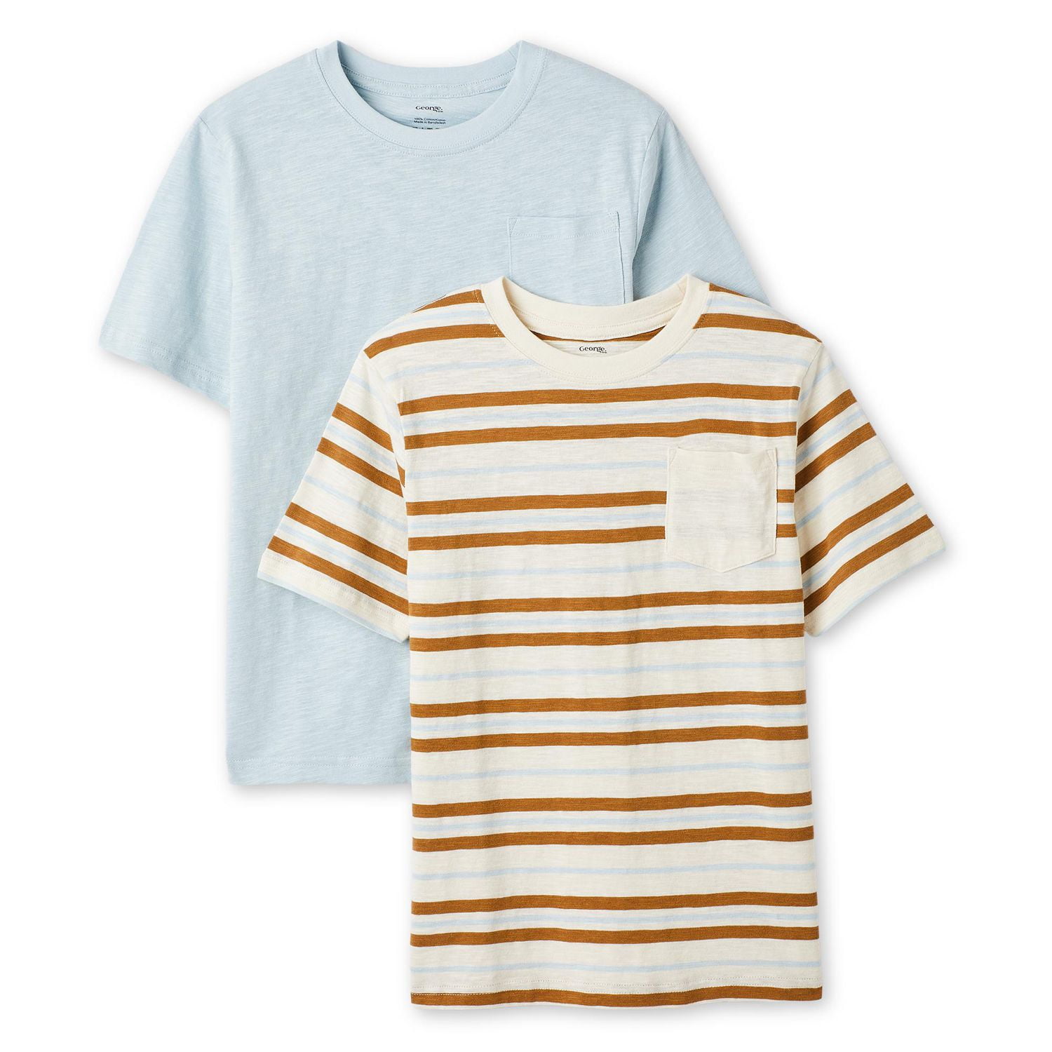 Lot de 2 t-shirts à pochette George pour garçons