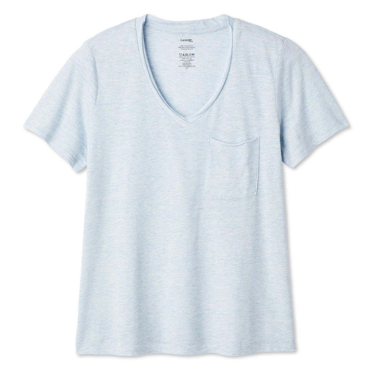 T-shirt à pochette encolure en V George pour femmes