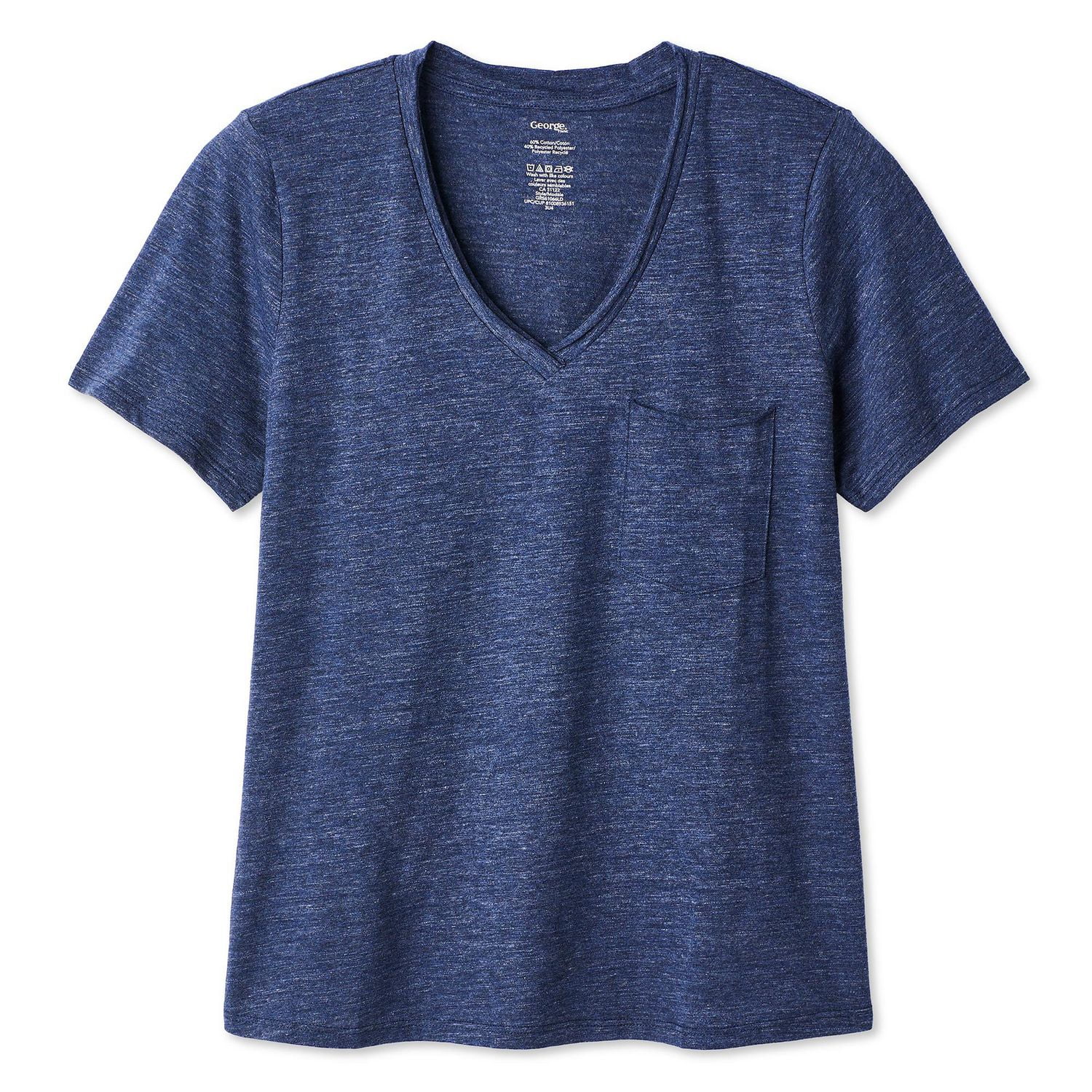 T-shirt à pochette encolure en V George pour femmes