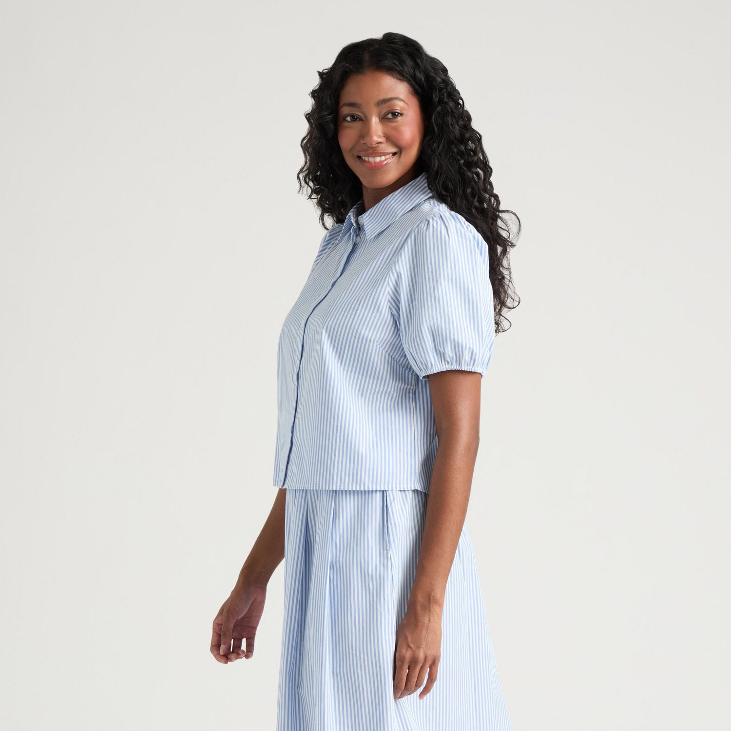 Chemise boutonnée à manches courtes et coupe carrée Mexx Maman et Moi