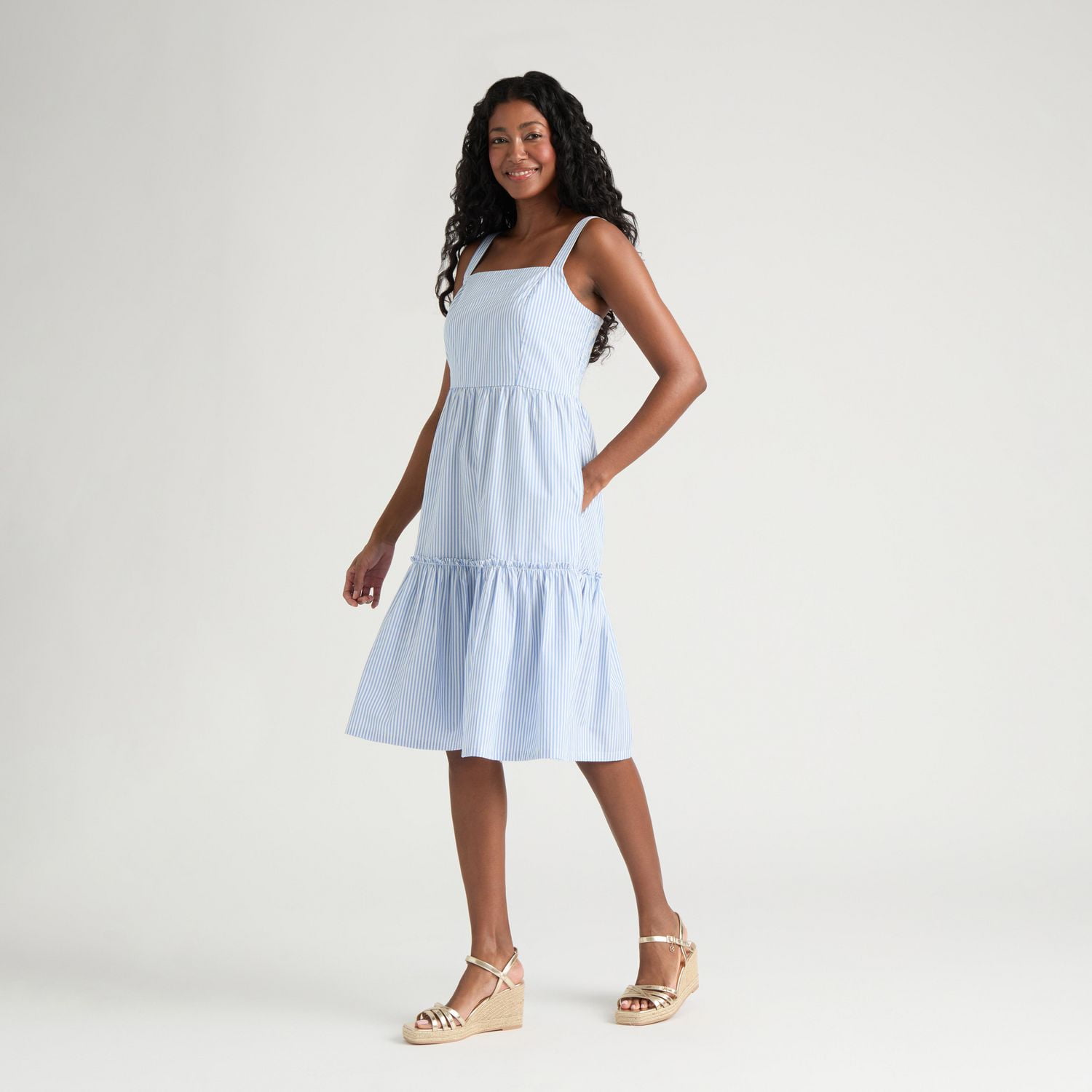 Robe à bretelles et volants avec dos froncé Mexx Maman et Moi