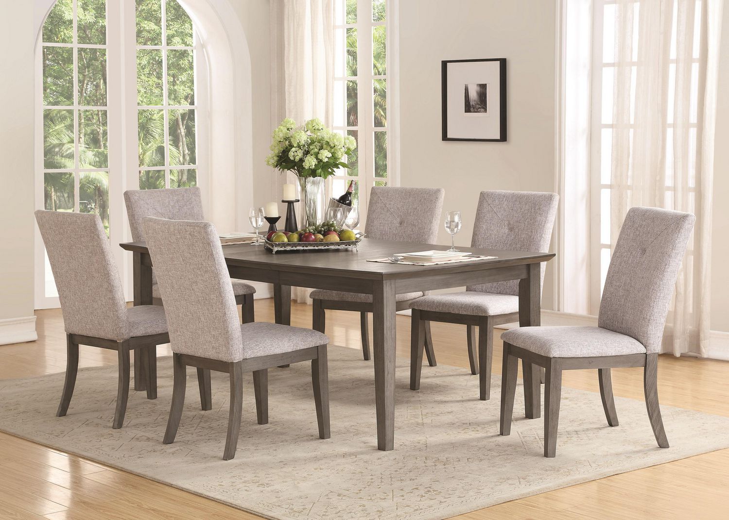 Topline Home Furnishings Distinctive Grey 5pc Dining Set Walmart.ca