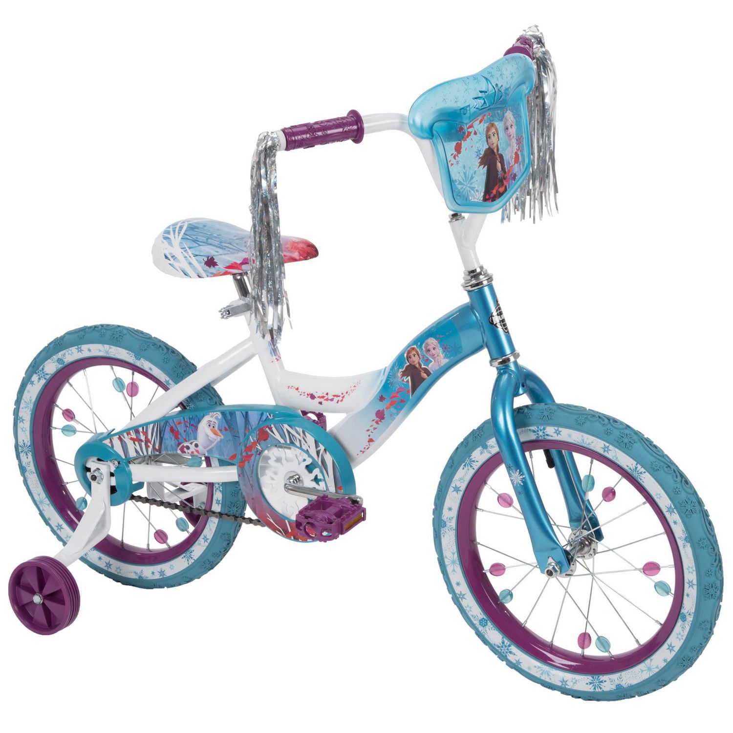 51978 for sale online Huffy Disney Frozen 16 inch Sleigh Doll Carrier Bicycle for Girls 