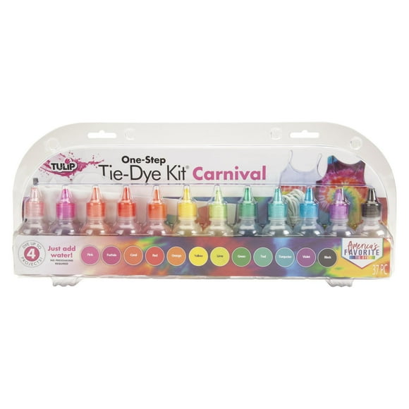 Tulip One-Step Tie-Dye 12 Color Kit Carnival, 12 Color Tie Dye Kit