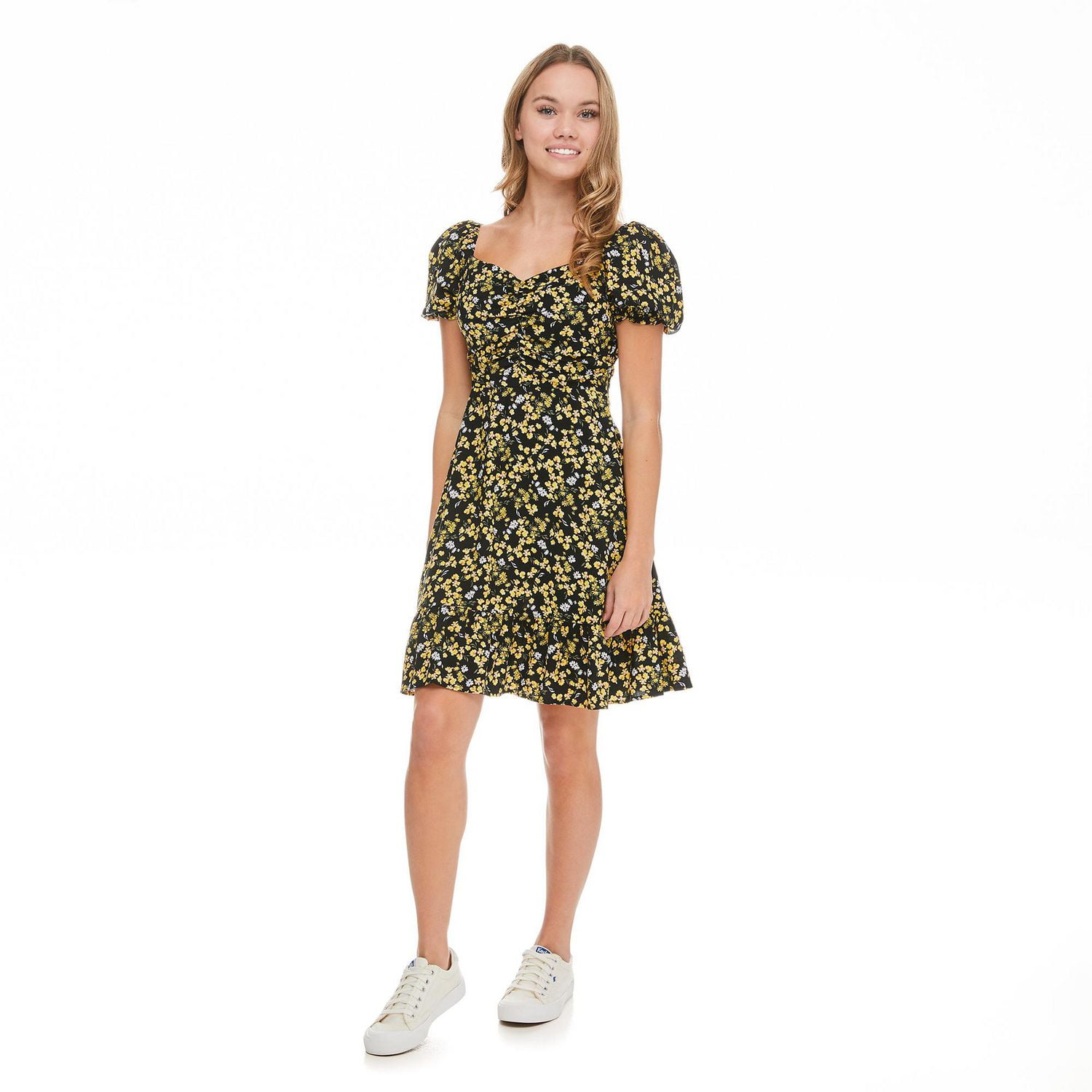 Robe à manches bouffantes No Boundaries pour femmes