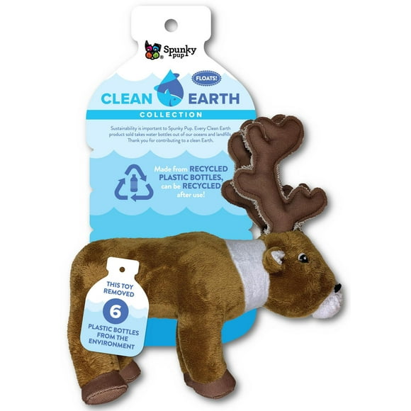 Clean Earth Plush - 100% Sustainable Caribou Dog Toy