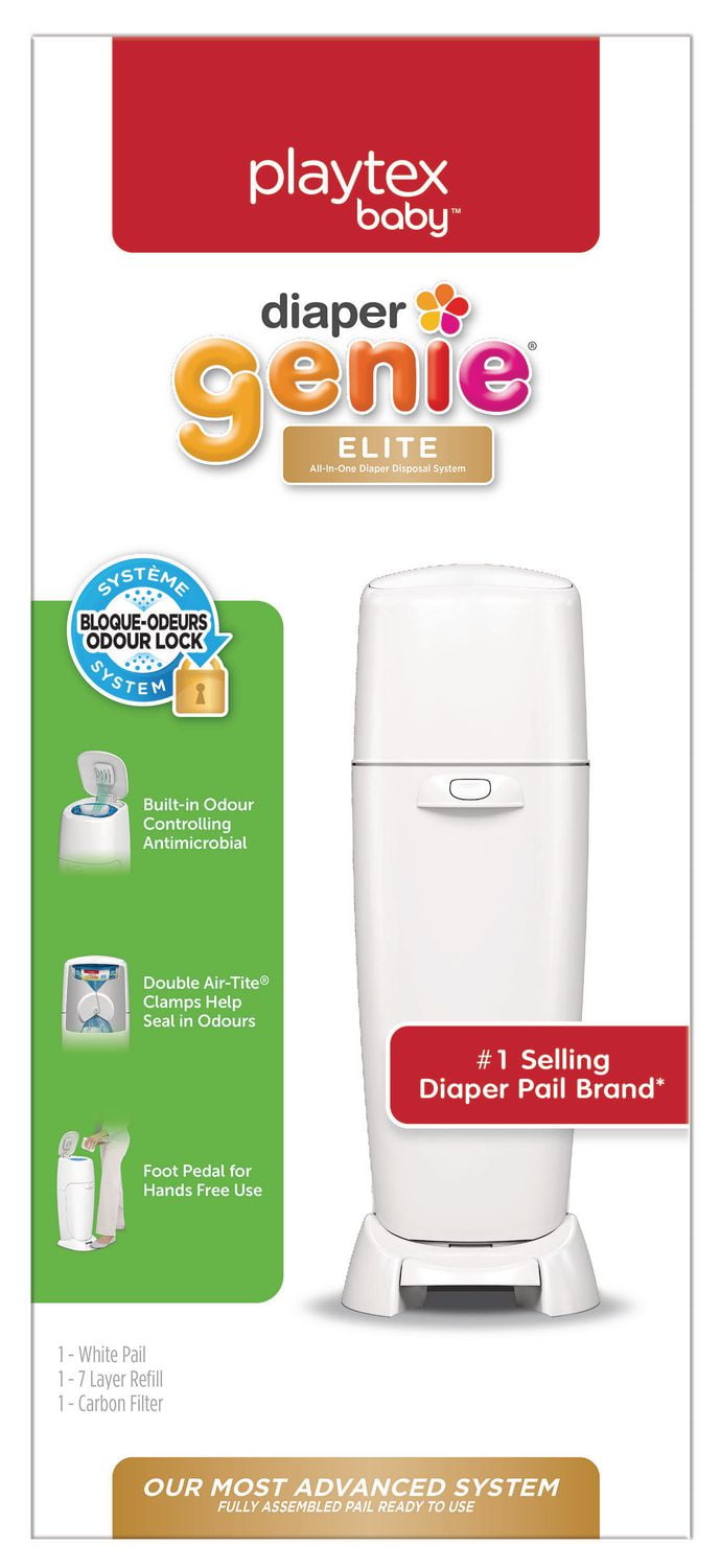 Playtex Baby Diaper Genie Elite Diaper Pail System with Front Tilt Pail