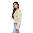 thumbnail image 2 of No Boundaries Women's Crochet Sweater, 2 of 6