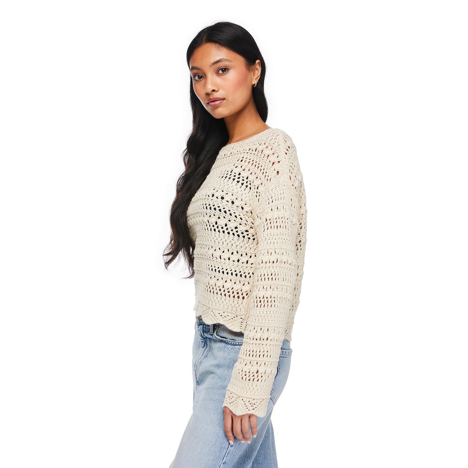 Chandail en crochet No Boundaries pour femmes
