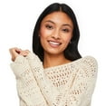 thumbnail image 4 of No Boundaries Women's Crochet Sweater, 4 of 6