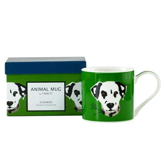 Tasses d'animaux Dalmation avec boîte-cadeau, ensemble de 4