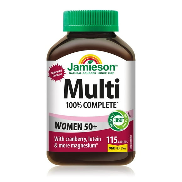 Jamieson 100% Complete Multivitamin for Women 50+, 115 Caplets