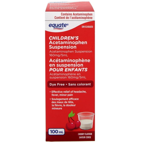 Equate Children's Acetaminophen Suspension, 100 mL