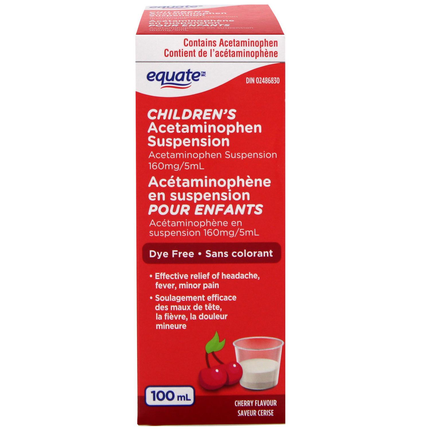 Acétaminophène en suspension pour enfants Equate