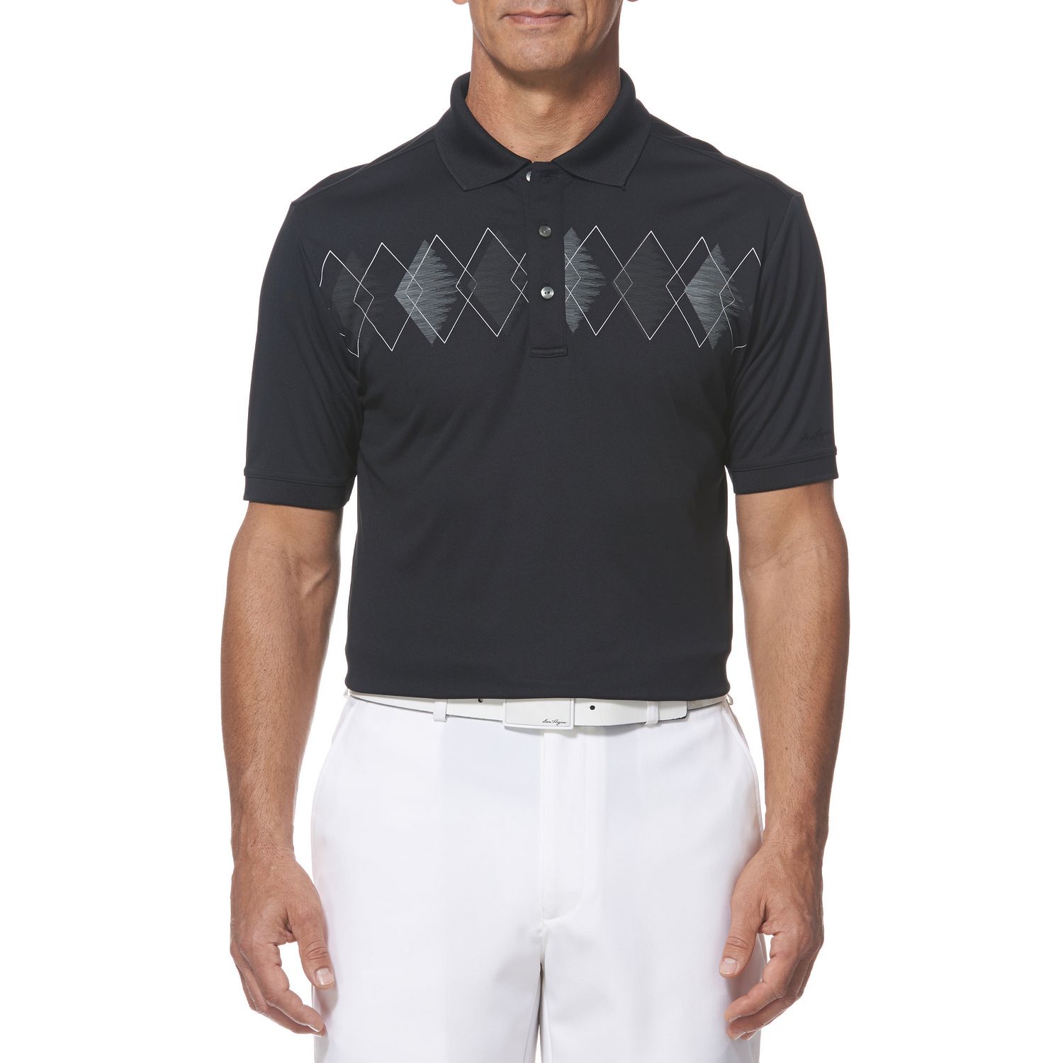 Ben Hogan Men's Golf Performance Solid Ventilation short Sleeve Polo ...