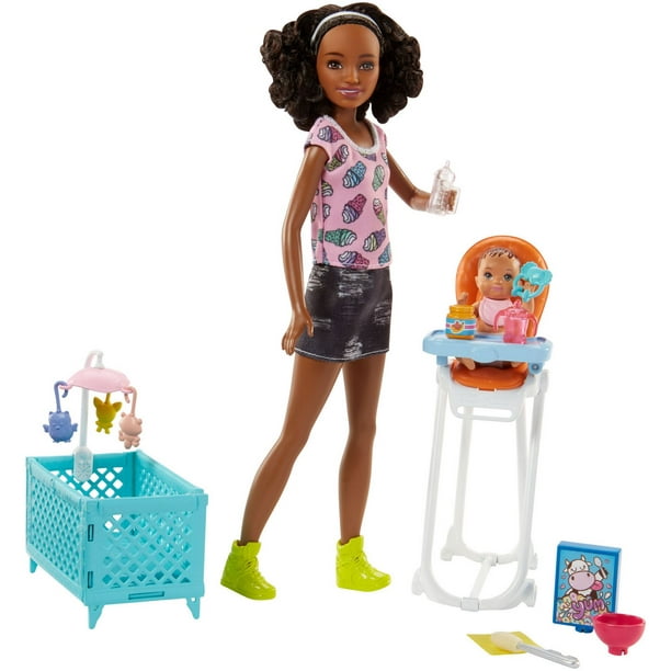 Barbie – Babysitters Inc. – Coffret de jeu et poupée Nikki