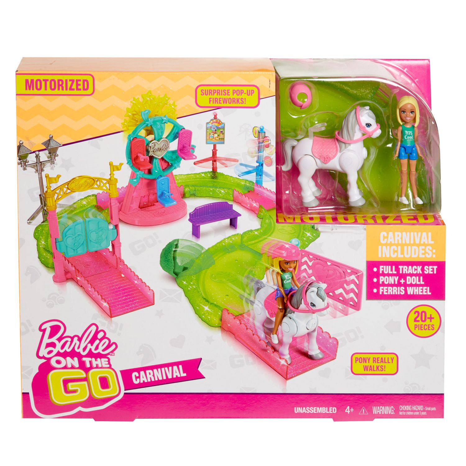 Barbie On The Go Motorized Carnival Playset 