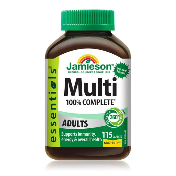 Jamieson 100% Complete Multivitamin for Adults, 115 Caplets