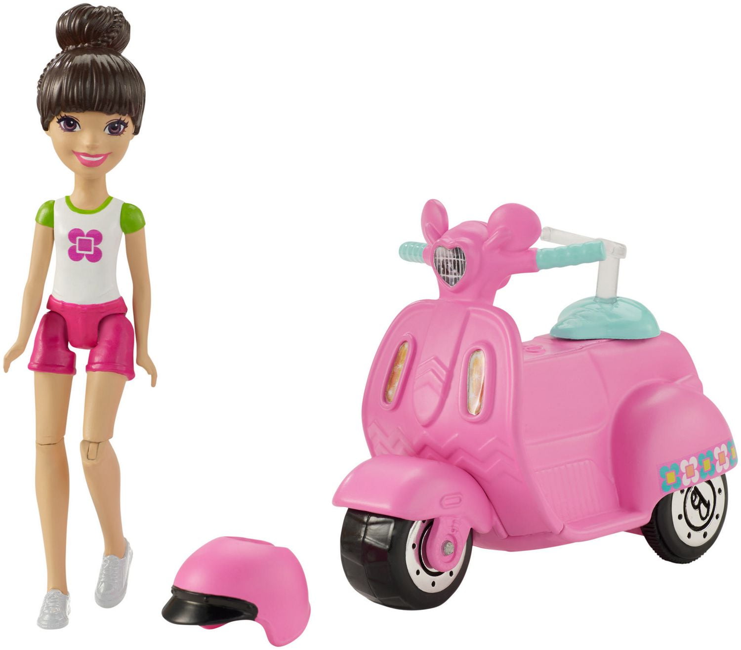 Barbie on The Go Motorized Pink Scooter And Doll Walmart