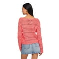 thumbnail image 3 of No Boundaries Women's Crochet Sweater, 3 of 6
