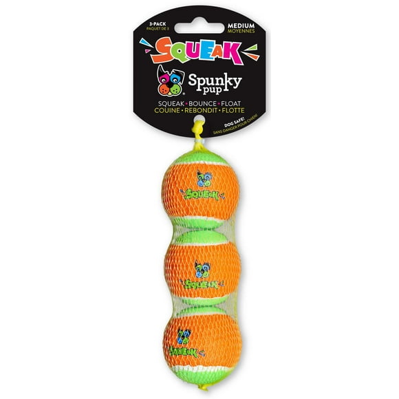 Squeaky Tennis Ball Dog Toys 3 pack