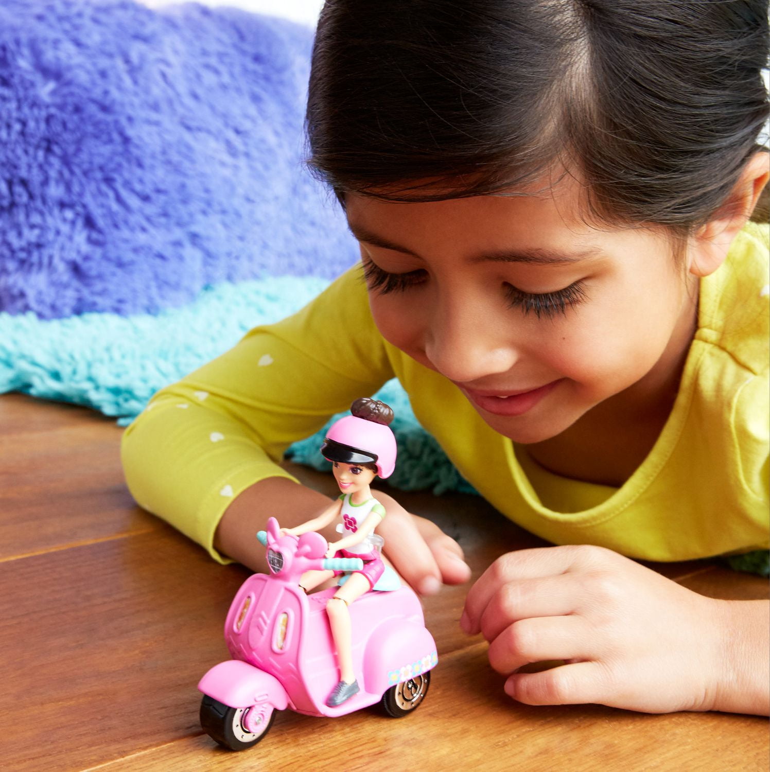 Barbie on The Go Motorized Pink Scooter And Doll Walmart