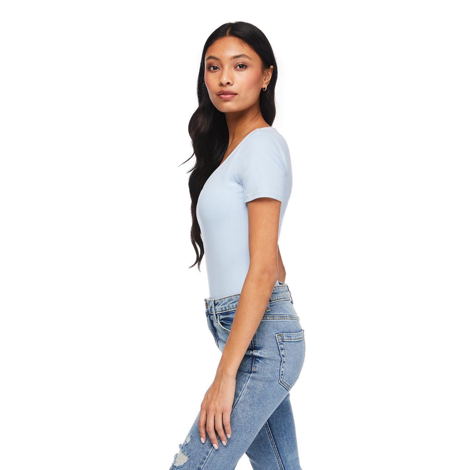 No Boundaries Women's Scoop-Neck Bodysuit