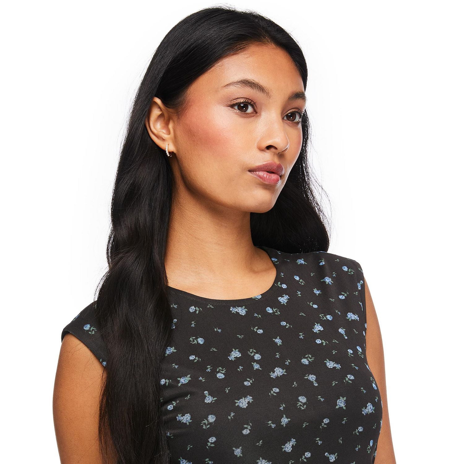 No Boundaries Women's Ruffle Mesh Dress
