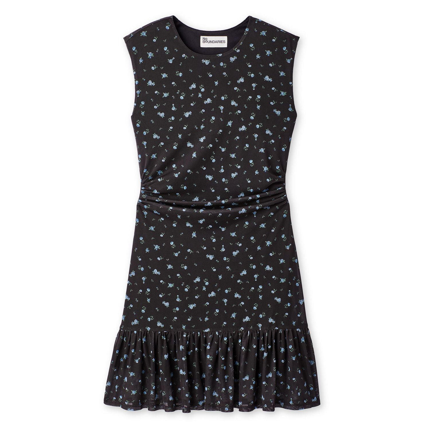 No Boundaries Women's Ruffle Mesh Dress